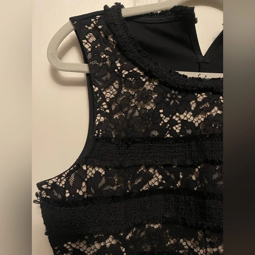 J. Crew NWOT Black Lace Sleeveless Blouse - Picture 9 of 16